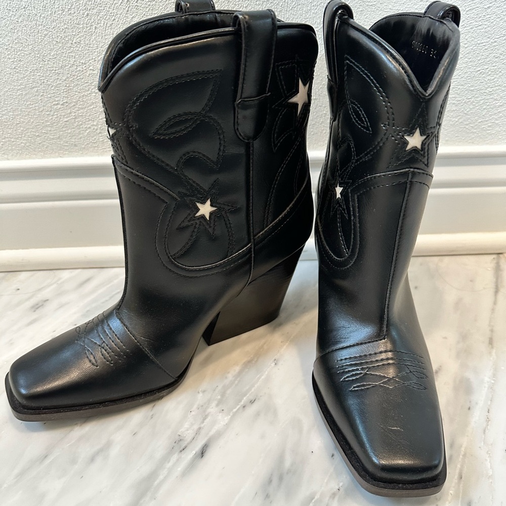 Stella McCartney faux leather cowboy booties
